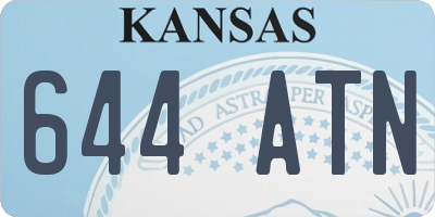 KS license plate 644ATN