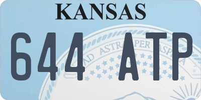 KS license plate 644ATP