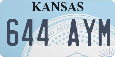 KS license plate 644AYM