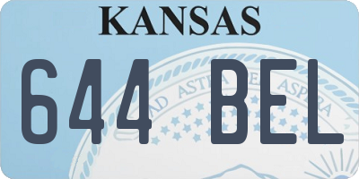 KS license plate 644BEL