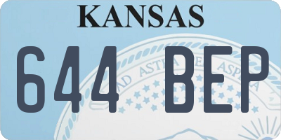 KS license plate 644BEP