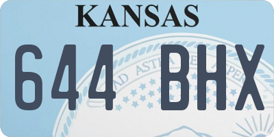 KS license plate 644BHX