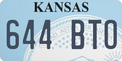 KS license plate 644BTO