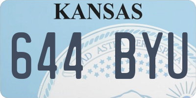 KS license plate 644BYU