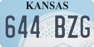 KS license plate 644BZG