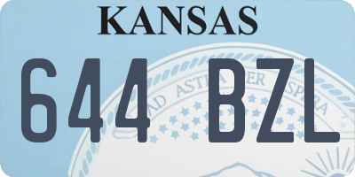 KS license plate 644BZL