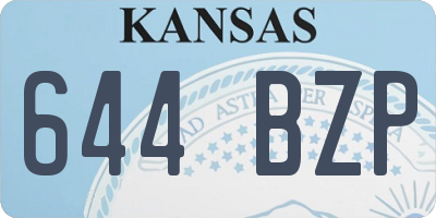 KS license plate 644BZP