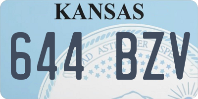 KS license plate 644BZV