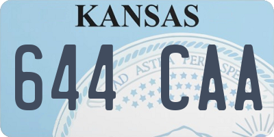 KS license plate 644CAA