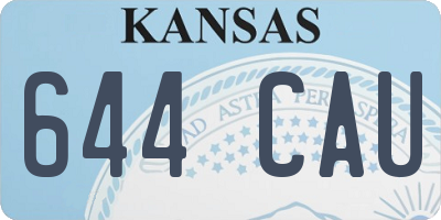 KS license plate 644CAU