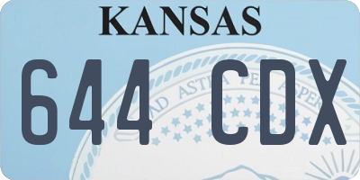 KS license plate 644CDX