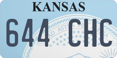 KS license plate 644CHC