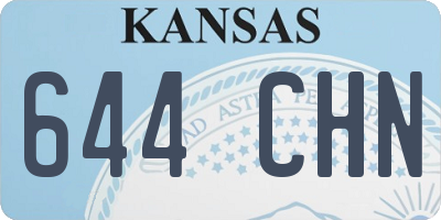 KS license plate 644CHN