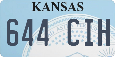 KS license plate 644CIH