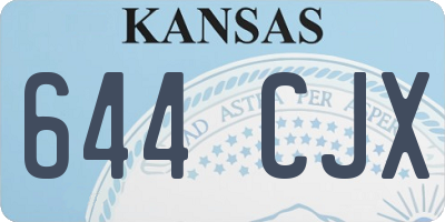 KS license plate 644CJX