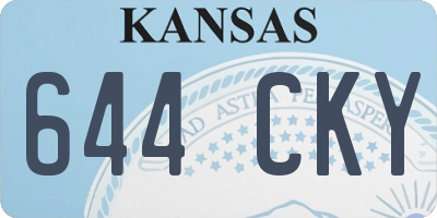 KS license plate 644CKY