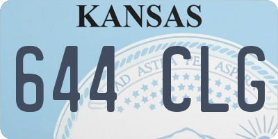 KS license plate 644CLG