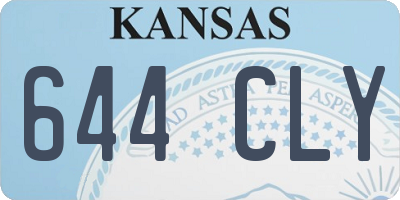 KS license plate 644CLY