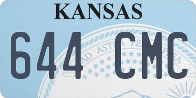 KS license plate 644CMC