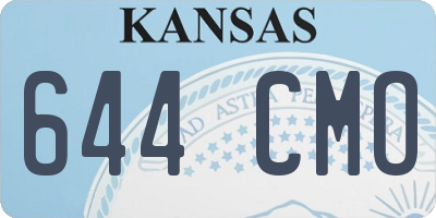 KS license plate 644CMO