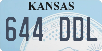 KS license plate 644DDL