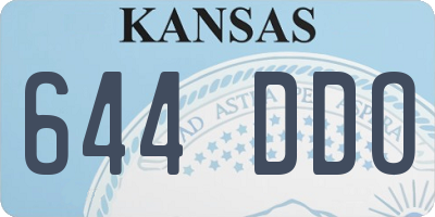 KS license plate 644DDO