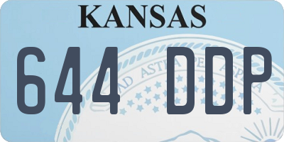 KS license plate 644DDP