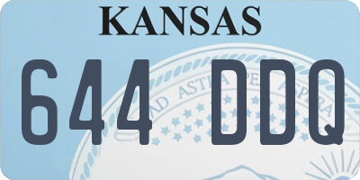 KS license plate 644DDQ