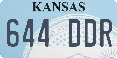KS license plate 644DDR