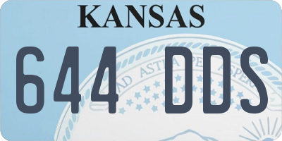 KS license plate 644DDS