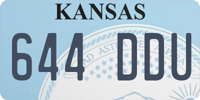 KS license plate 644DDU