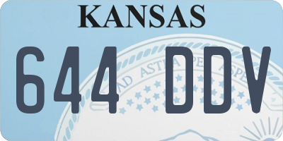 KS license plate 644DDV