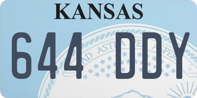 KS license plate 644DDY