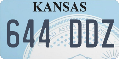 KS license plate 644DDZ