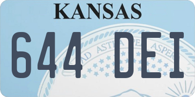 KS license plate 644DEI