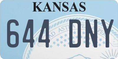 KS license plate 644DNY