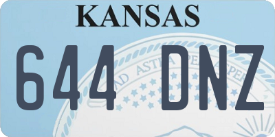 KS license plate 644DNZ