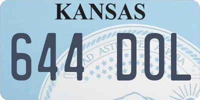 KS license plate 644DOL