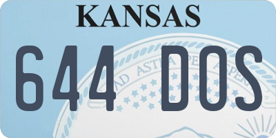 KS license plate 644DOS