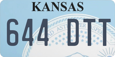 KS license plate 644DTT