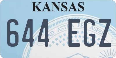 KS license plate 644EGZ