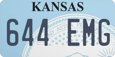 KS license plate 644EMG