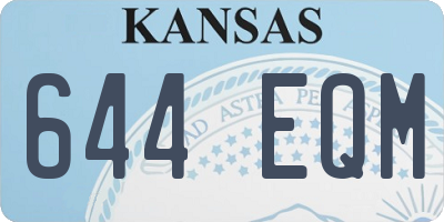 KS license plate 644EQM