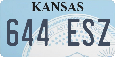 KS license plate 644ESZ