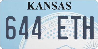 KS license plate 644ETH