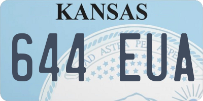 KS license plate 644EUA