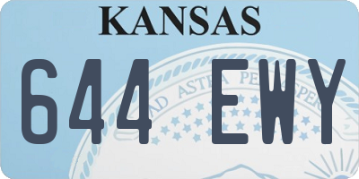 KS license plate 644EWY