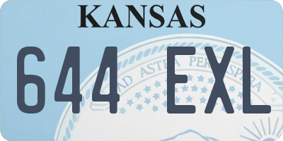 KS license plate 644EXL
