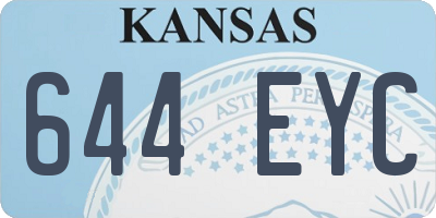 KS license plate 644EYC