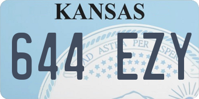 KS license plate 644EZY